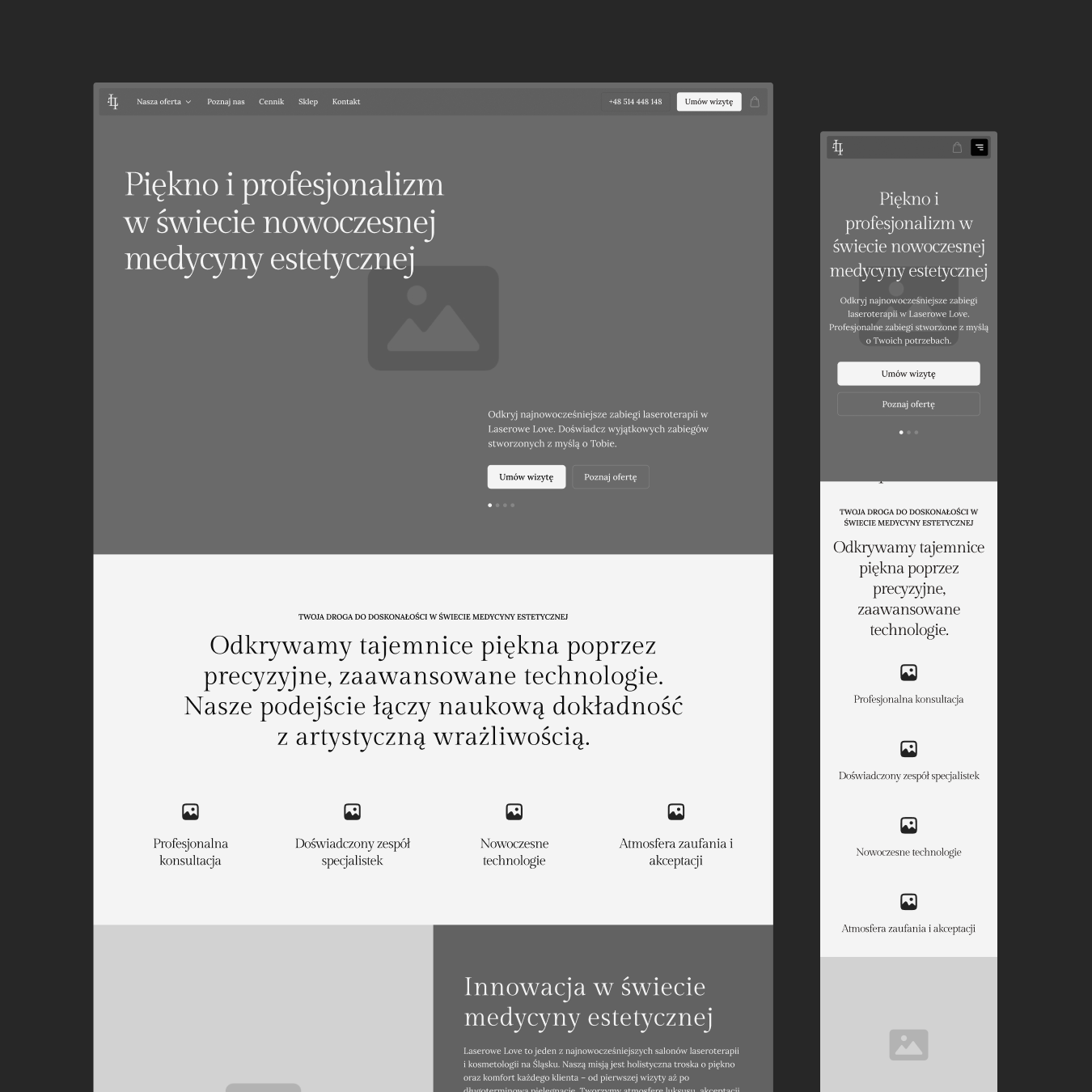 makieta strony internetowej