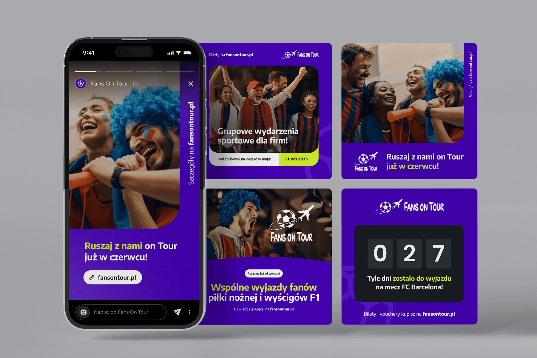 Fans on Tour - social media design