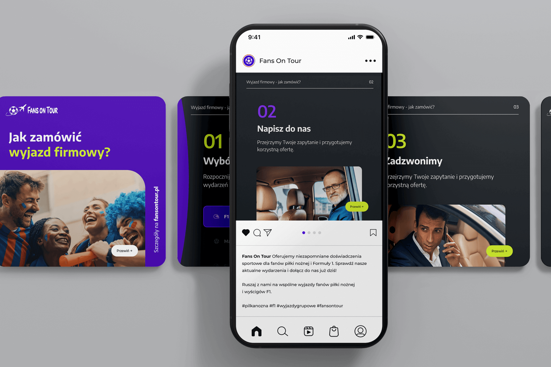 Fans on Tour - social media design