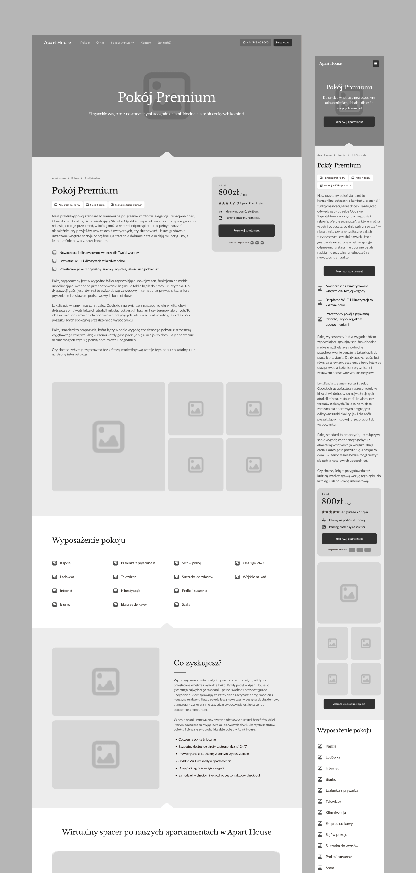 Apart House - projekt strony internetowej