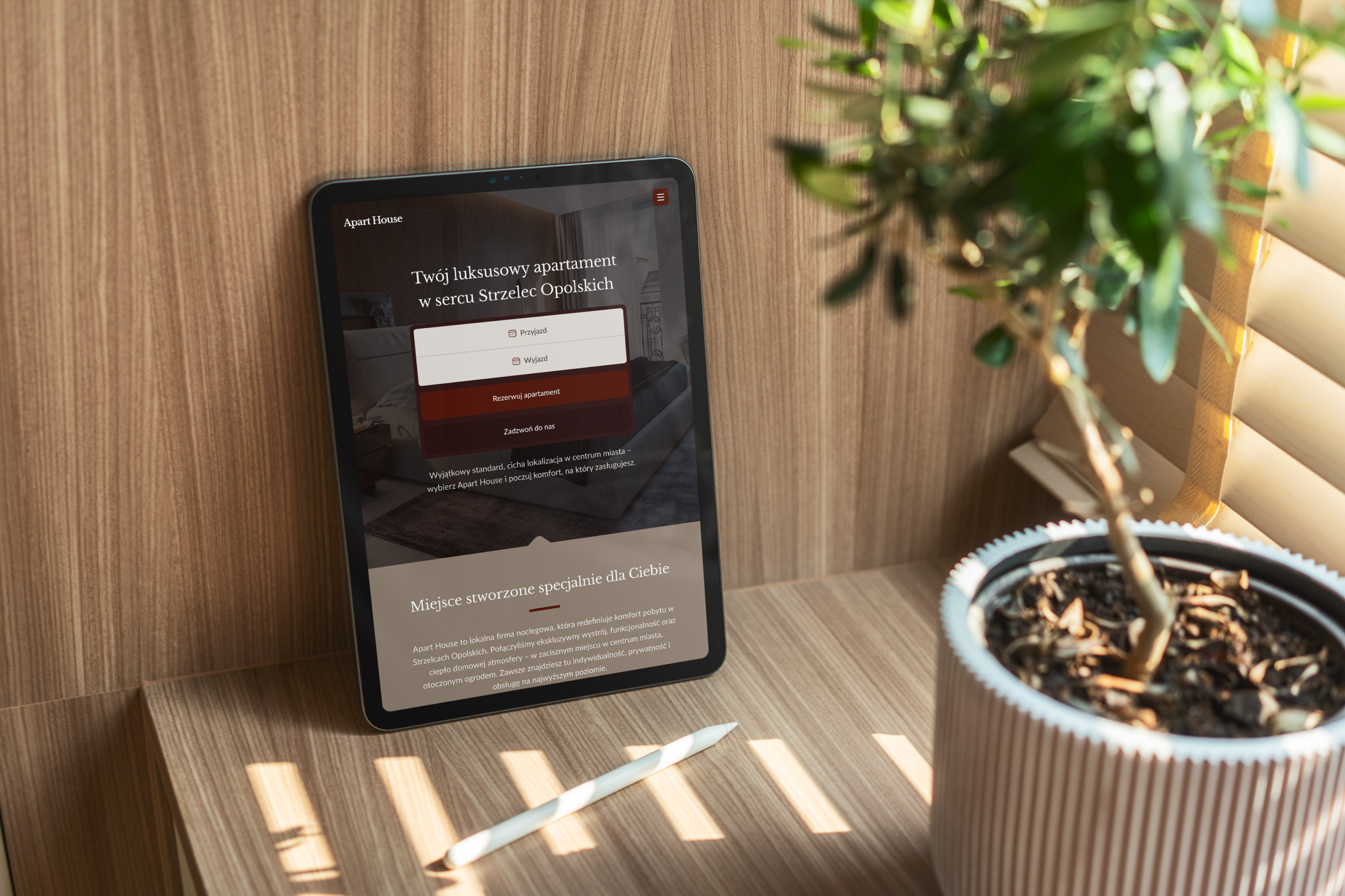 Apart House - projekt strony internetowej