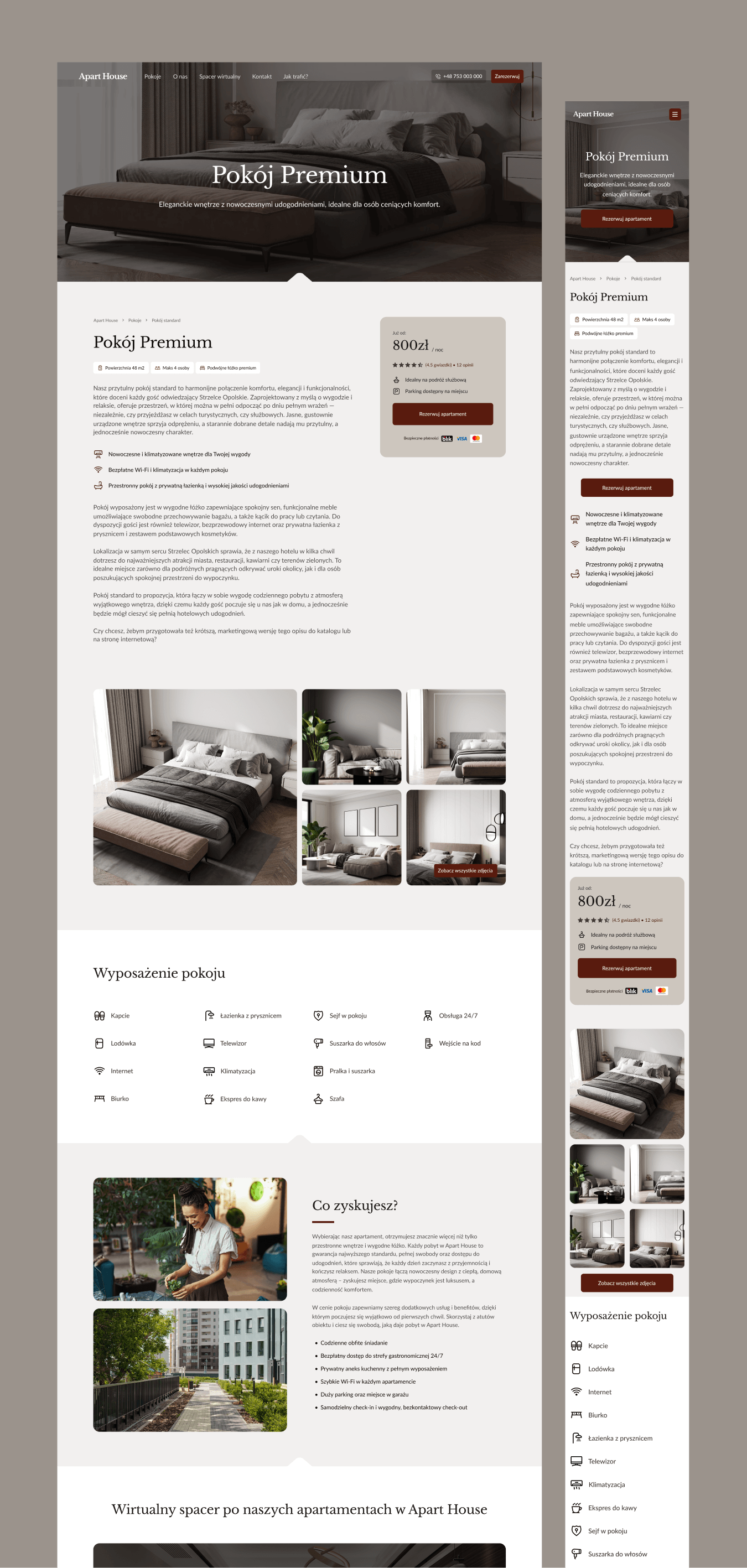 Apart House - projekt strony internetowej