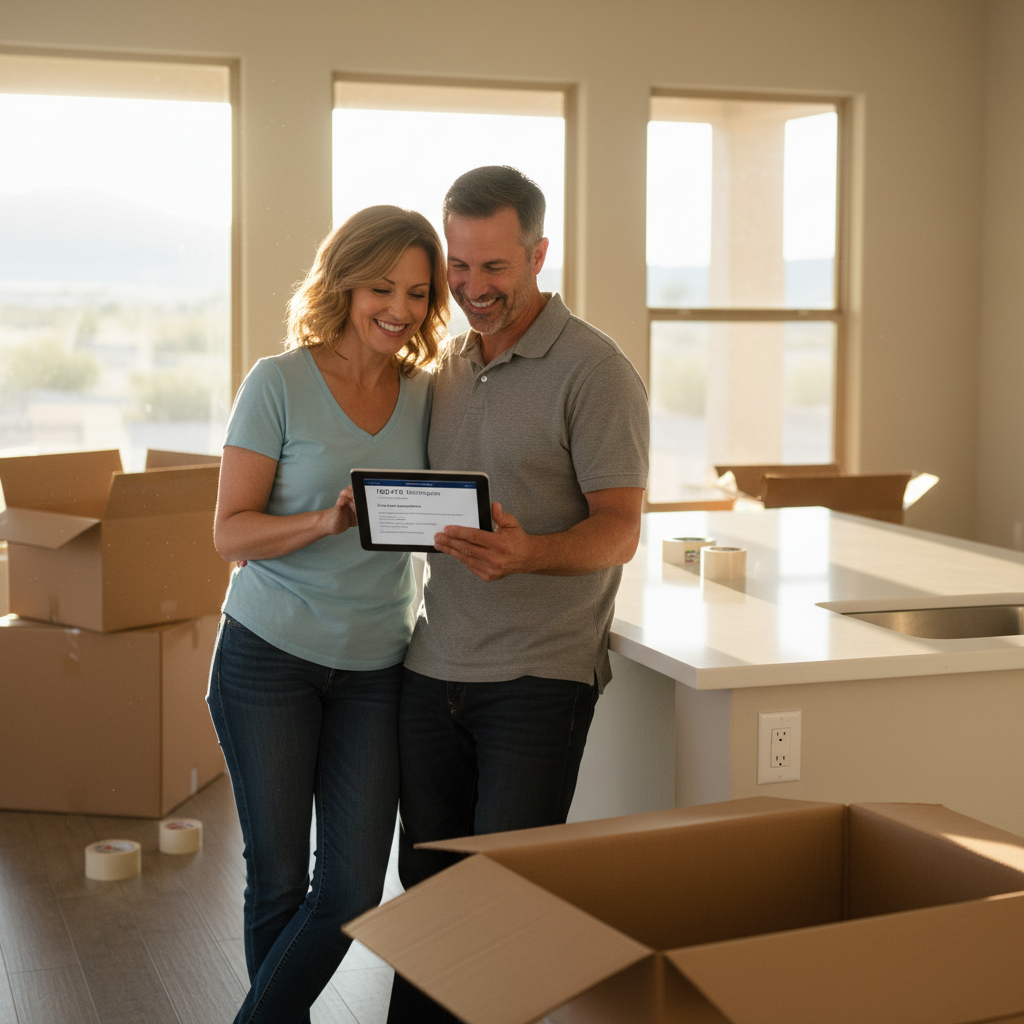 Illustration of a house key being handed over, symbolizing a successful bank statement loan application.