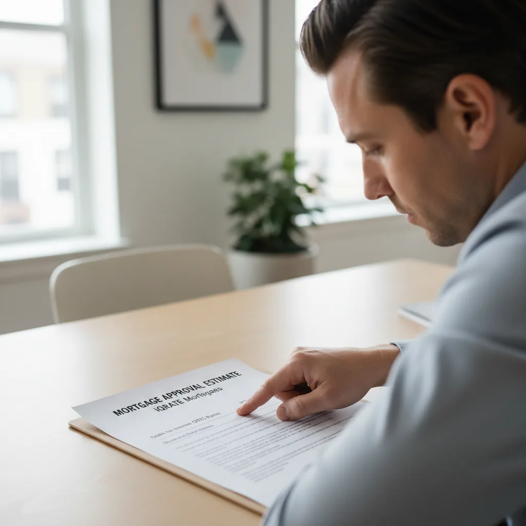 Couple reviewing mortgage documents with an advisor