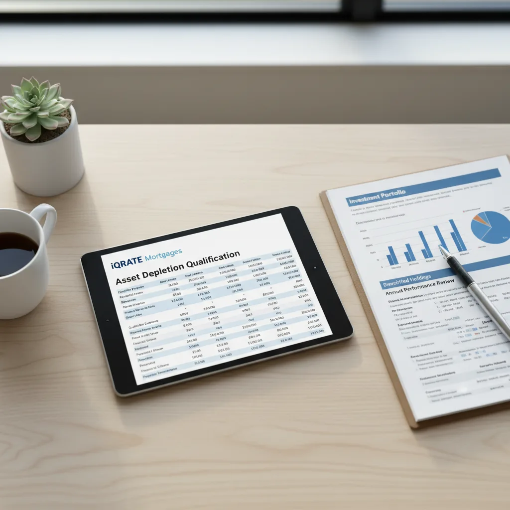 Asset depletion impact on debt-to-income ratio.