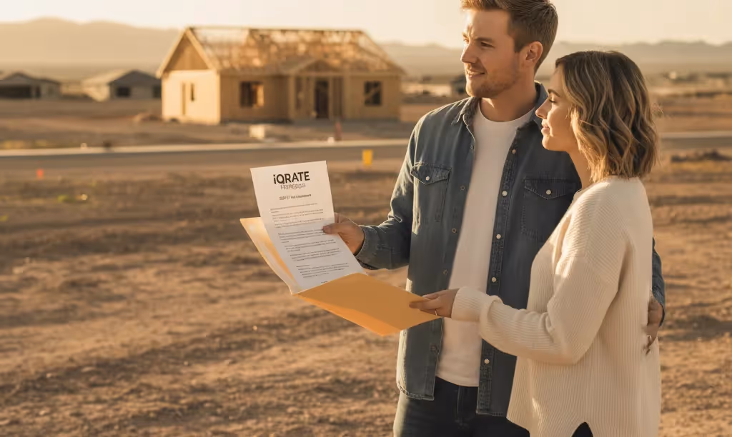 Hopeful couple reviewing Nevada home fees with iQRATE.