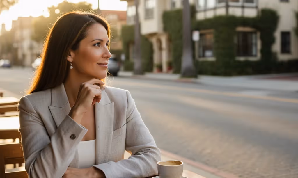 Investor reviews iQRATE Mortgages document at cafe.