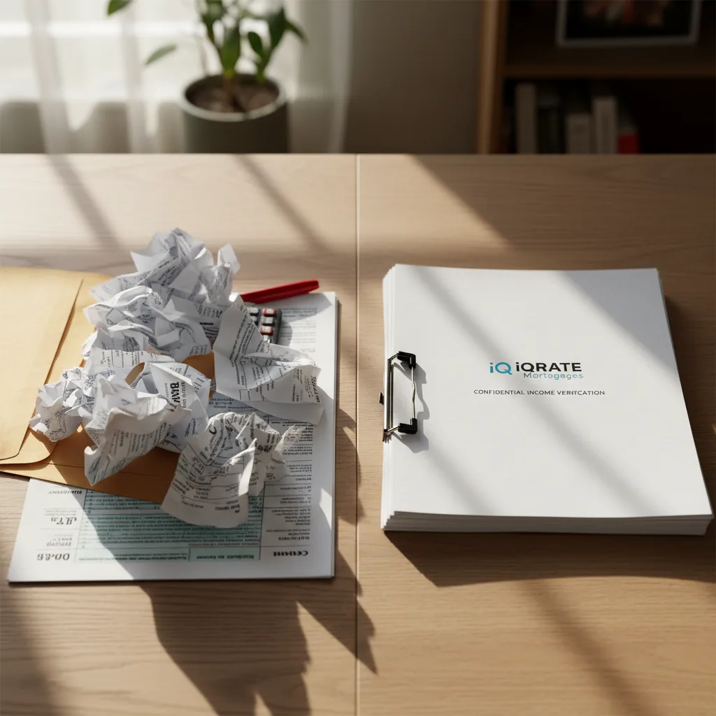 Organized documents for a mortgage application