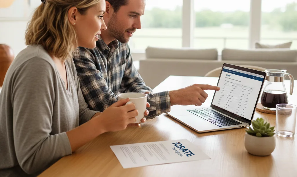 Couple comparing Texas mortgage options with iQRATE Mortgages.