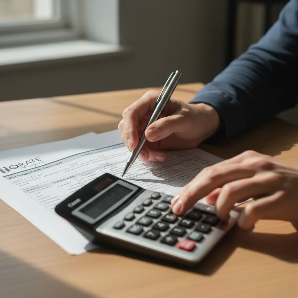 Couple reviewing mortgage documents to calculate the break-even point for lender credits.