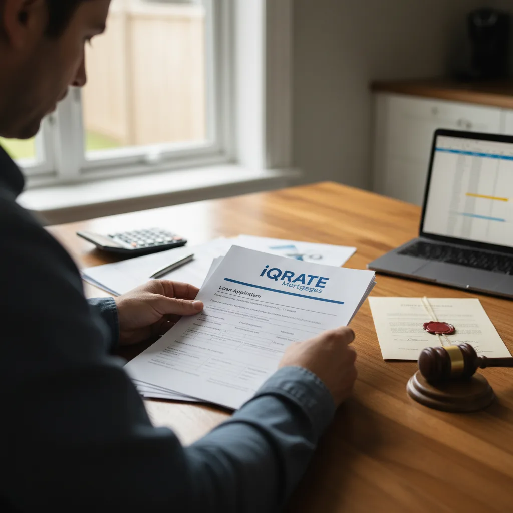 Person calculating home equity and mortgage payments