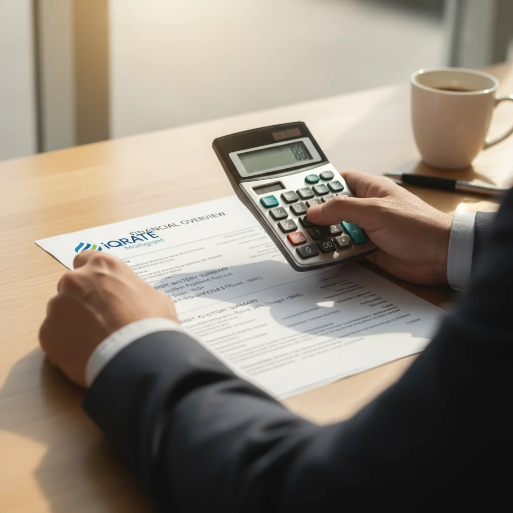 Calculating the debt-to-income ratio for a mortgage in Orlando.