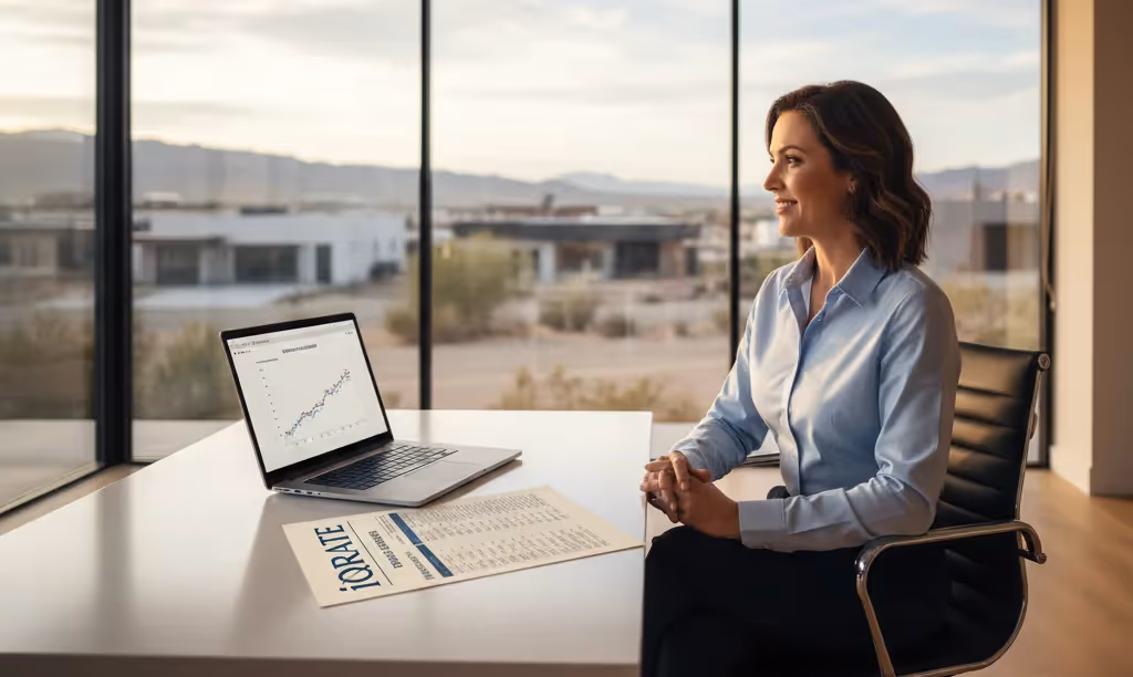 Gig worker in Las Vegas home office