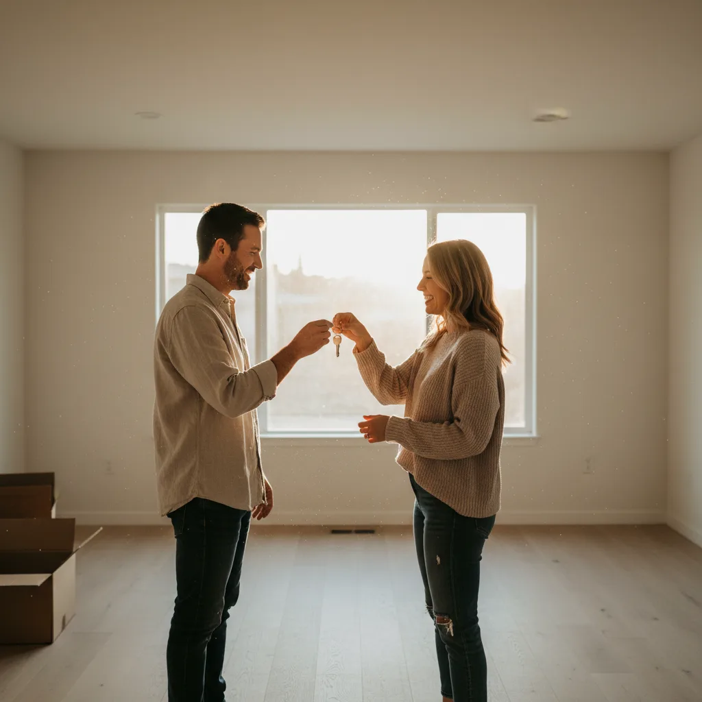 A modern home with a sold sign in the front yard.