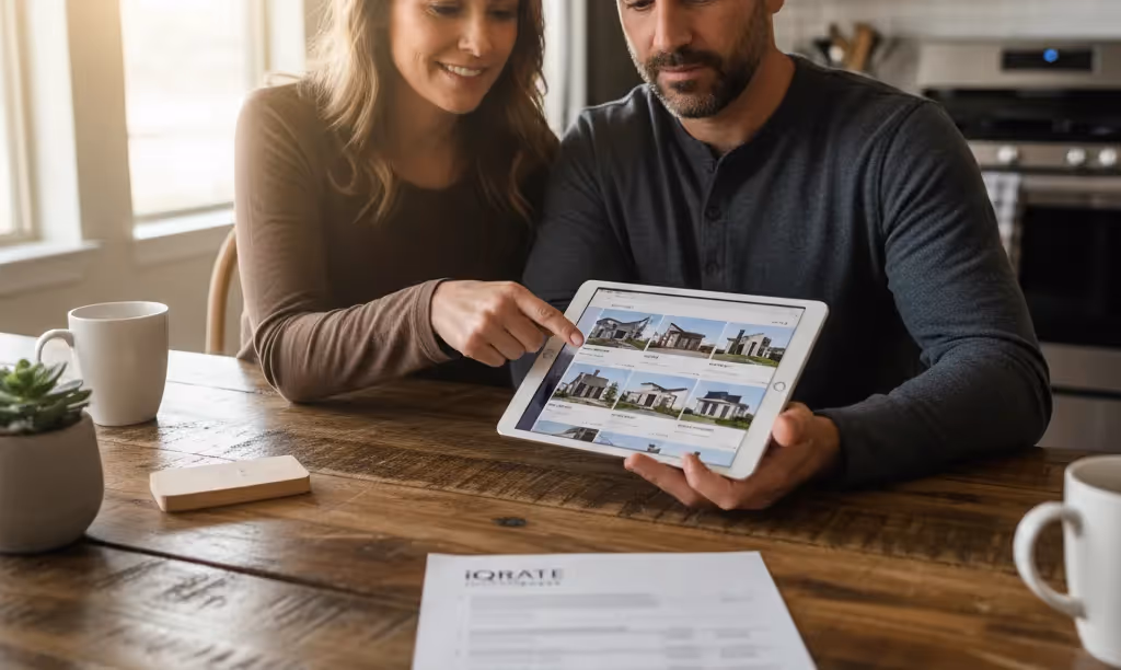 Couple planning their next home purchase decision.