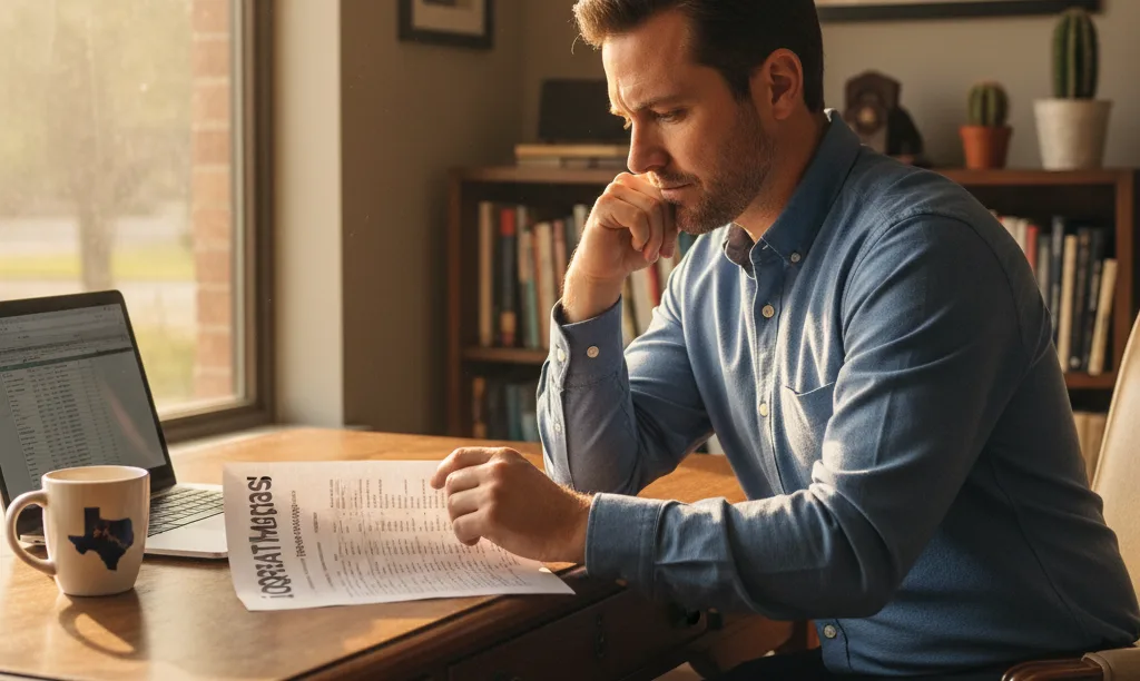 Investor reviewing an iQRATE Mortgages loan document.