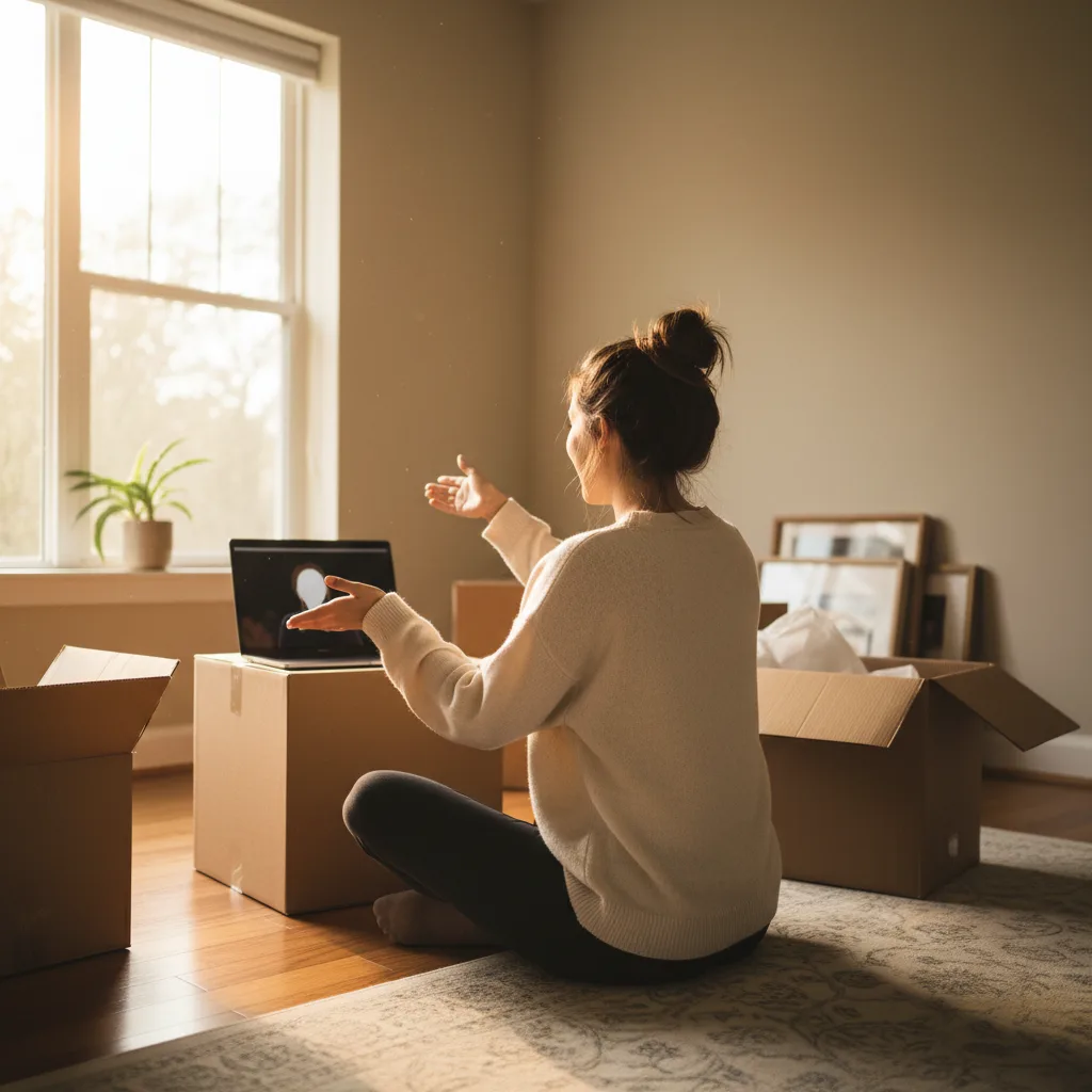 A homeowner reviewing their mortgage statement with a calculator