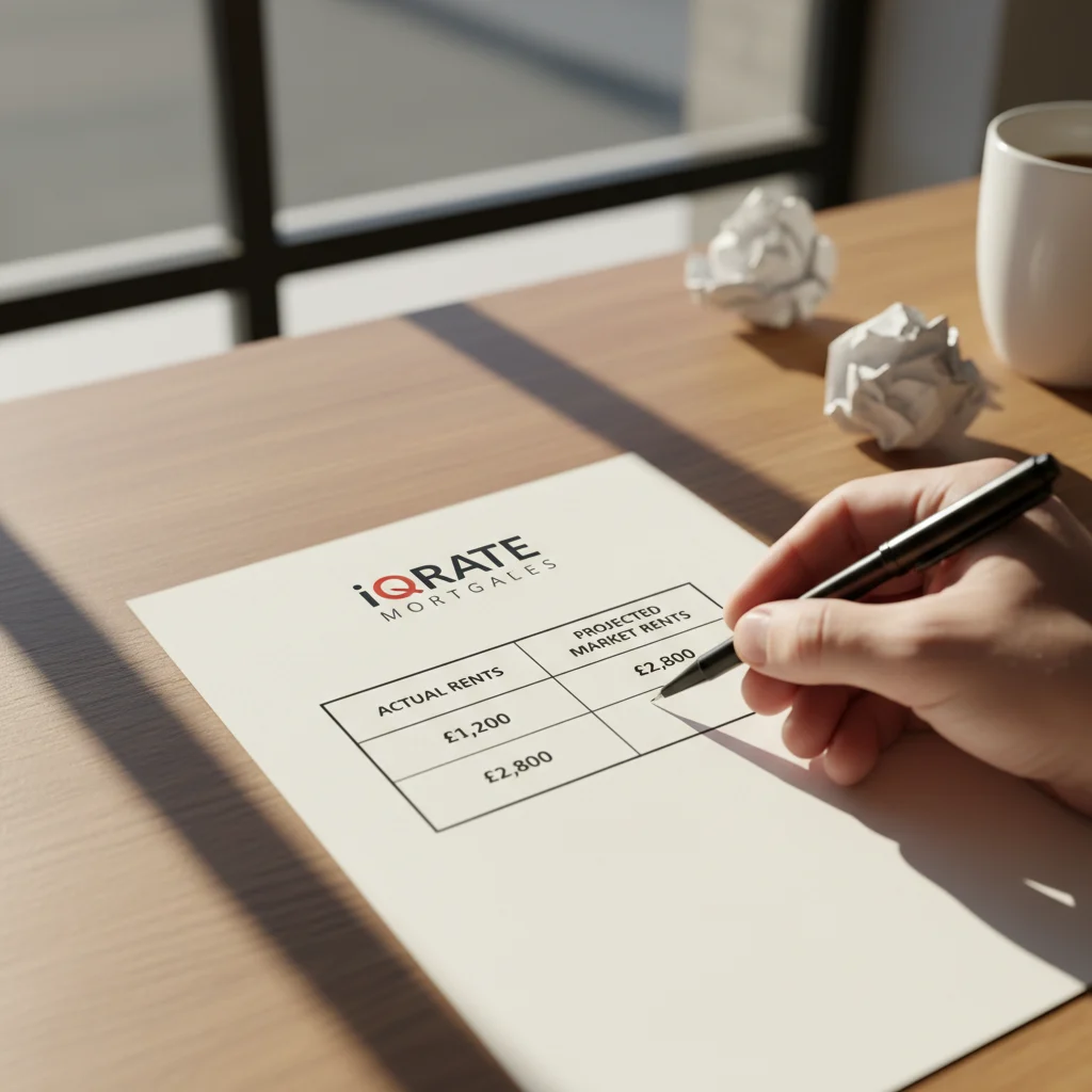 Mortgage documents and calculator symbolizing DSCR loan underwriting.