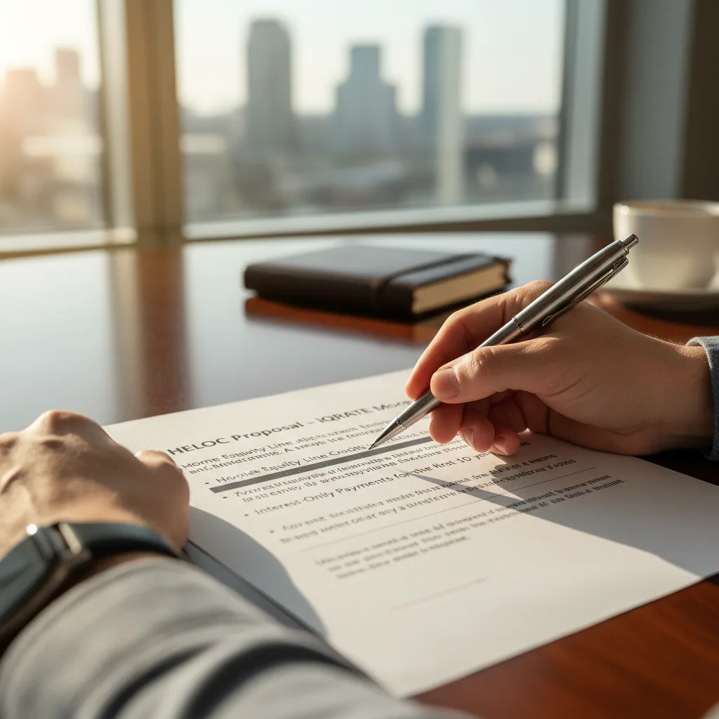 Financial chart and calculator for comparing investment loan options