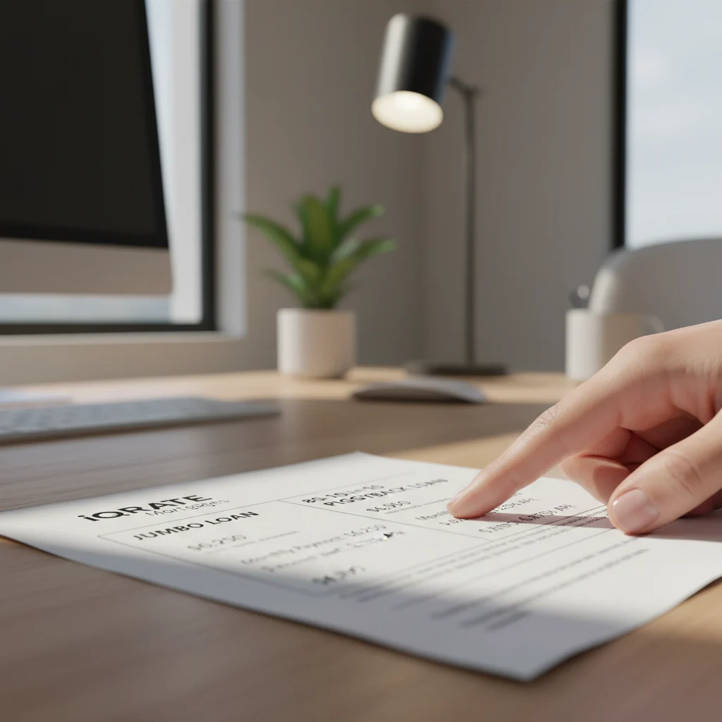 Couple reviewing mortgage documents and financial charts on a tablet