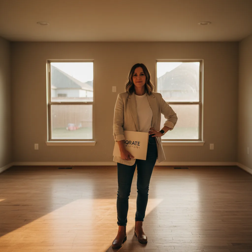 A house with a for-rent sign, illustrating property cash flow for a DSCR loan.