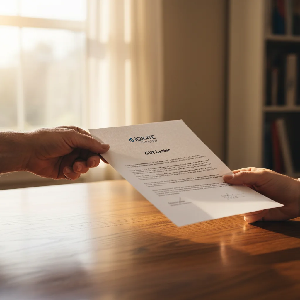 Couple reviewing mortgage documents together.