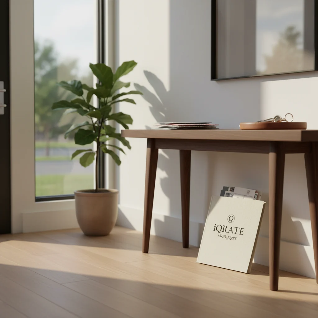 A person reviewing financial documents for a mortgage application.