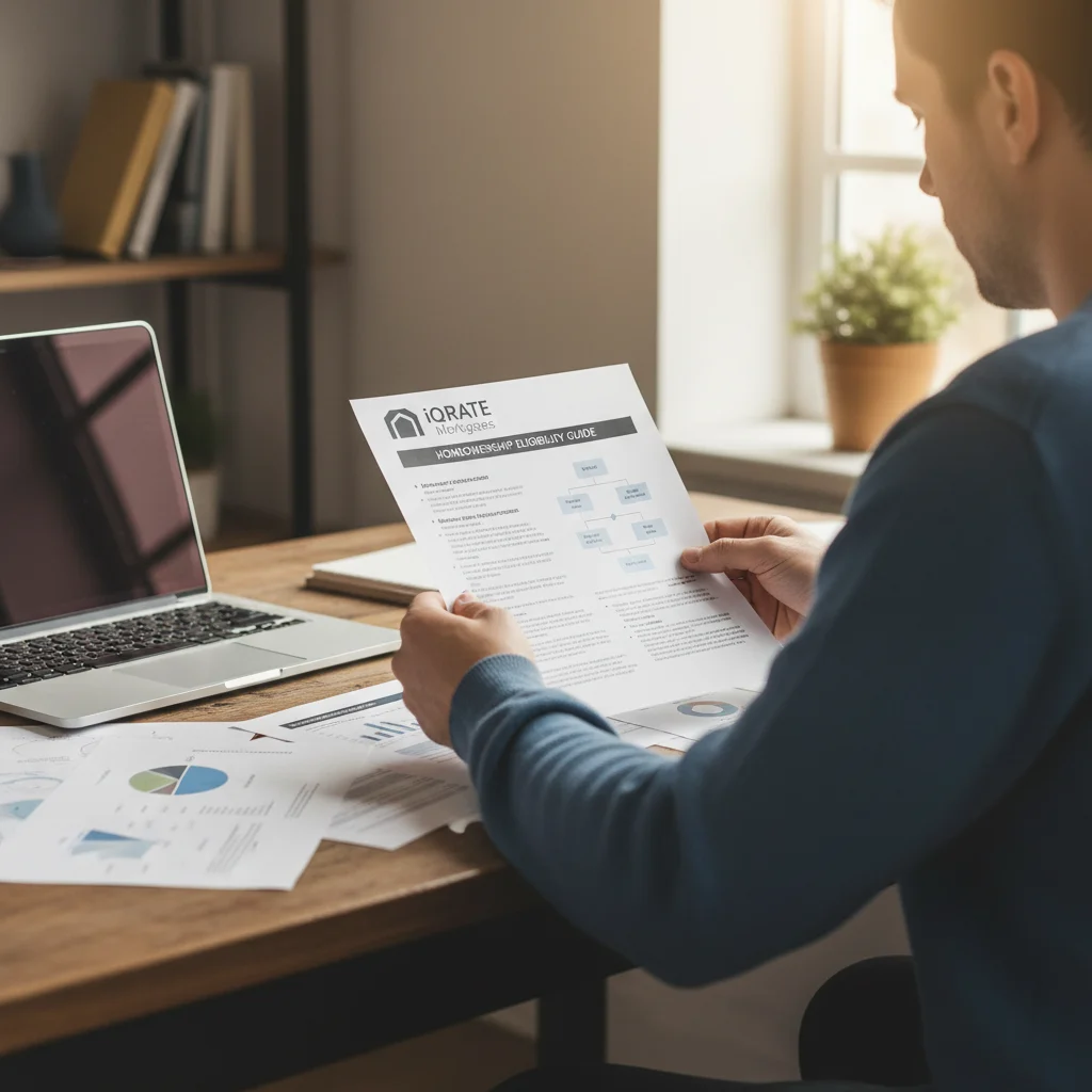 Reviewing mortgage documents for an FHA home loan.