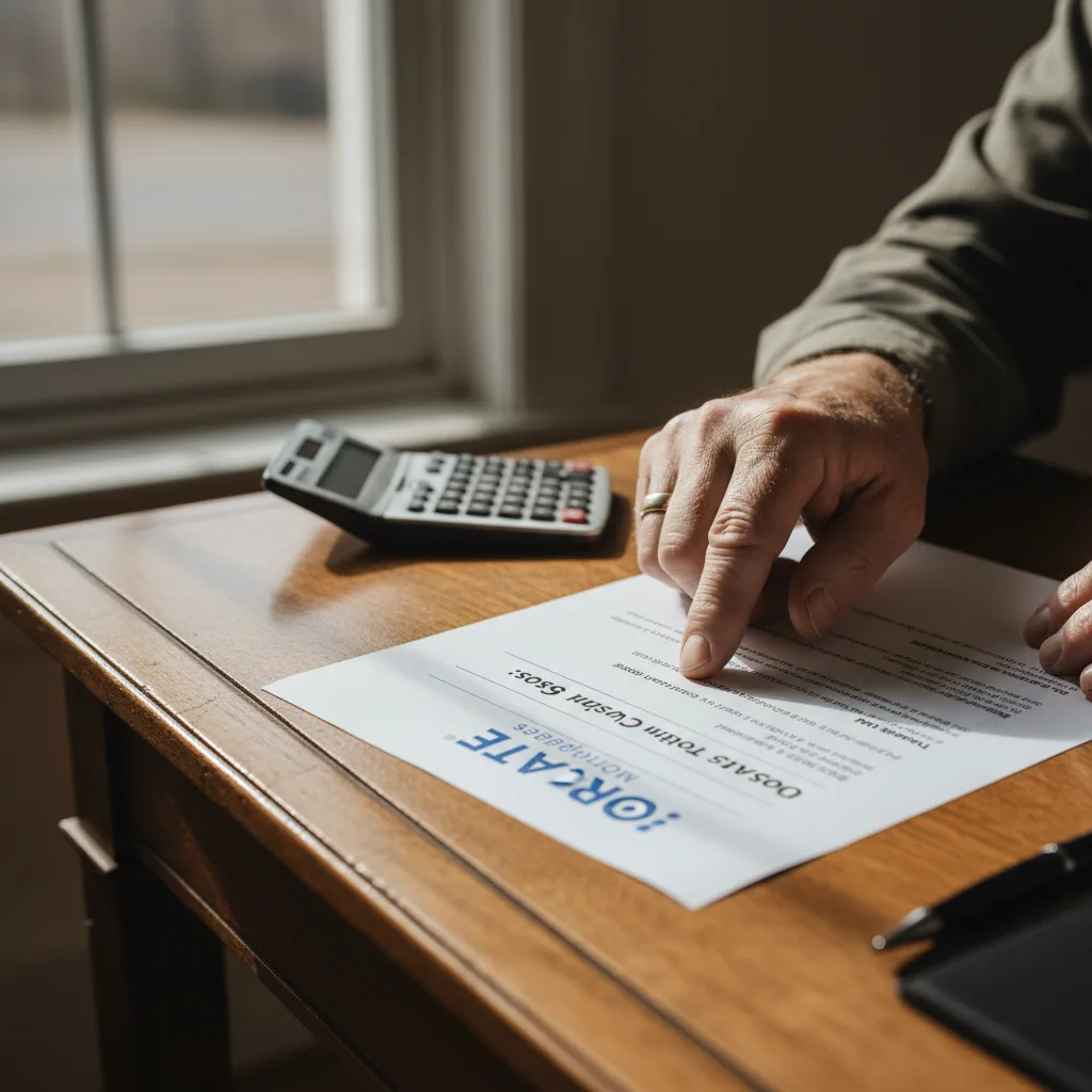 Pensacola Florida real estate with closing cost documents.