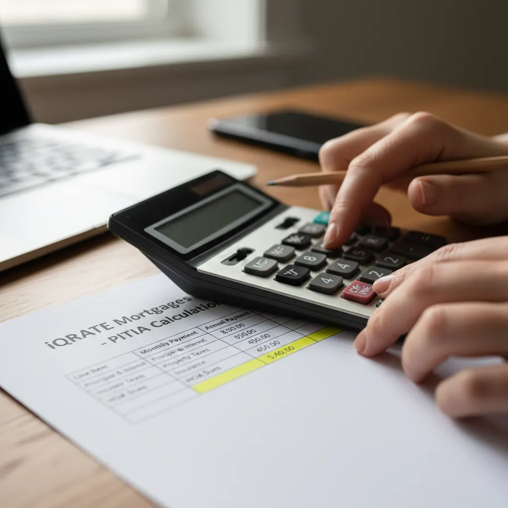 Calculating loan numbers on a notepad