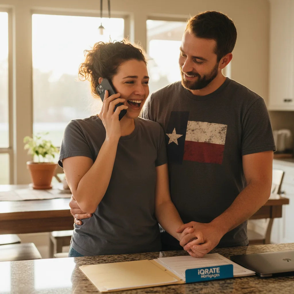 A magnifying glass inspecting a credit report, symbolizing a lender's credit check.