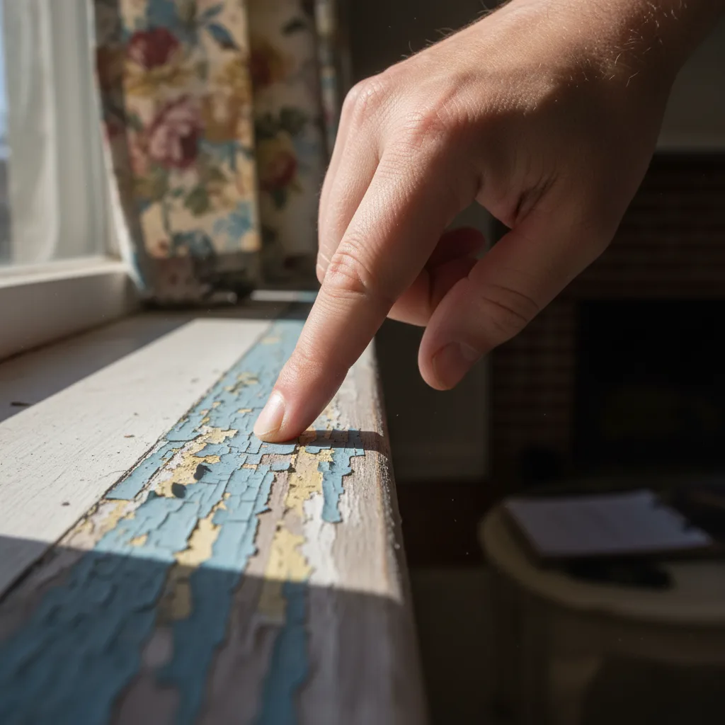 Interior staircase requiring a handrail for FHA compliance.