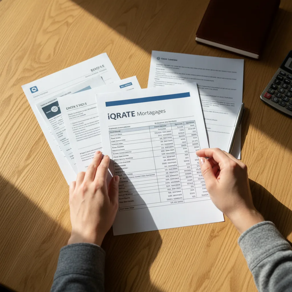 Mortgage underwriter reviewing financial documents.