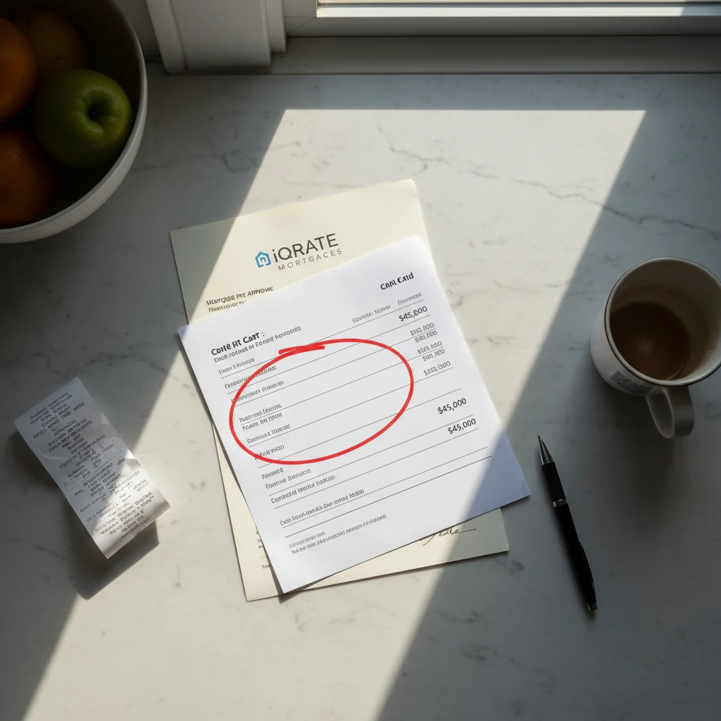 Person reviewing financial documents with a concerned expression, highlighting the stress of a last-minute credit problem.