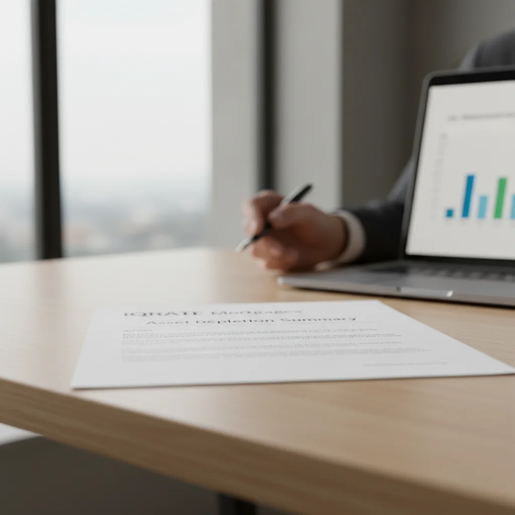 Couple reviewing their stock portfolio for a jumbo loan application