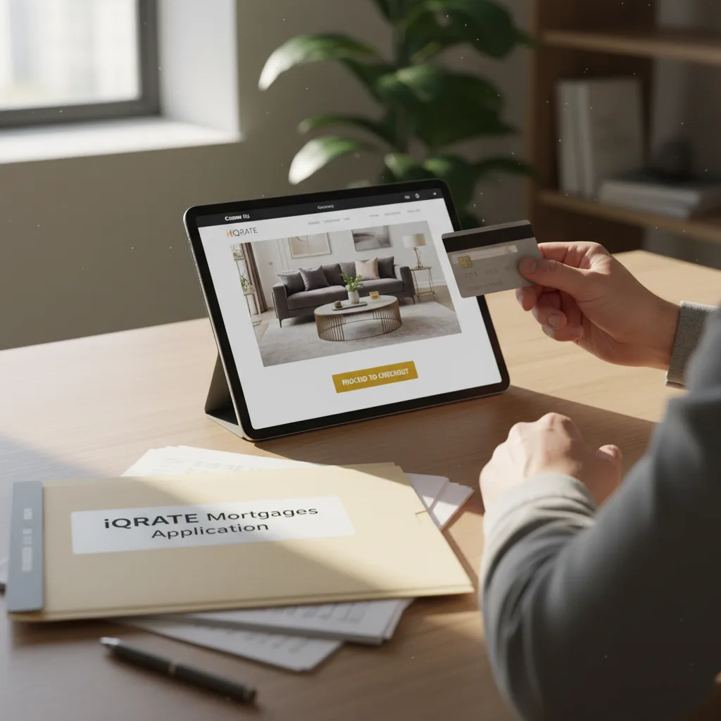 A person reviewing their credit card accounts and credit score.