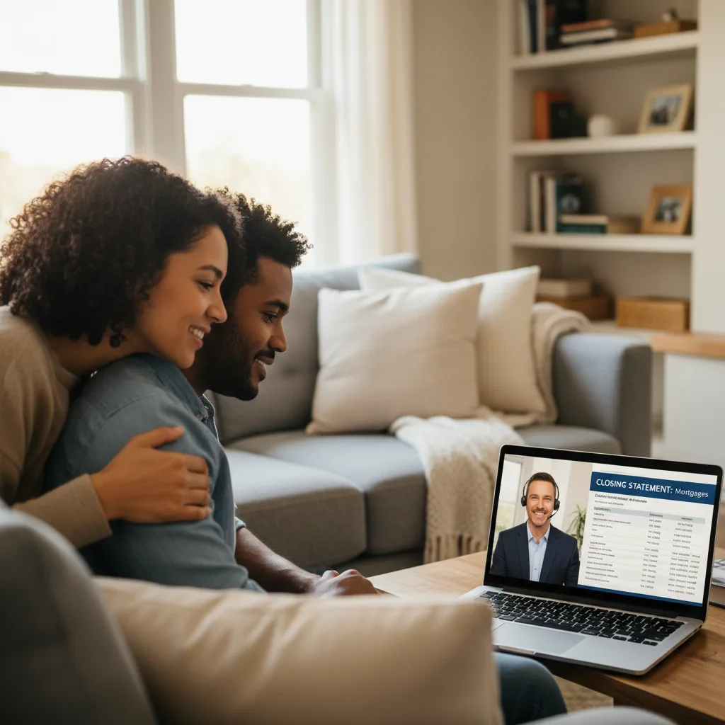 International buyers reviewing documents for a remote closing