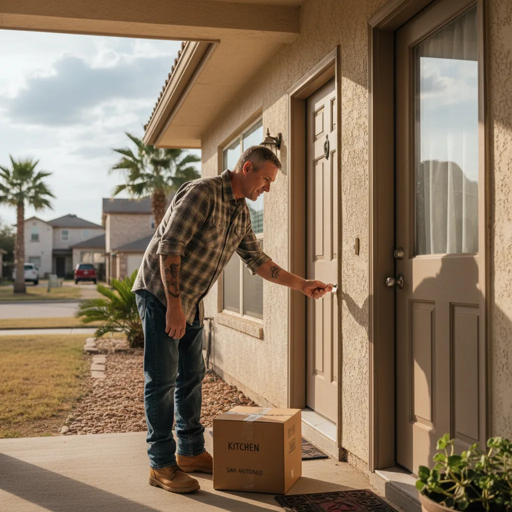 A modern duplex exterior, representing an investment property.