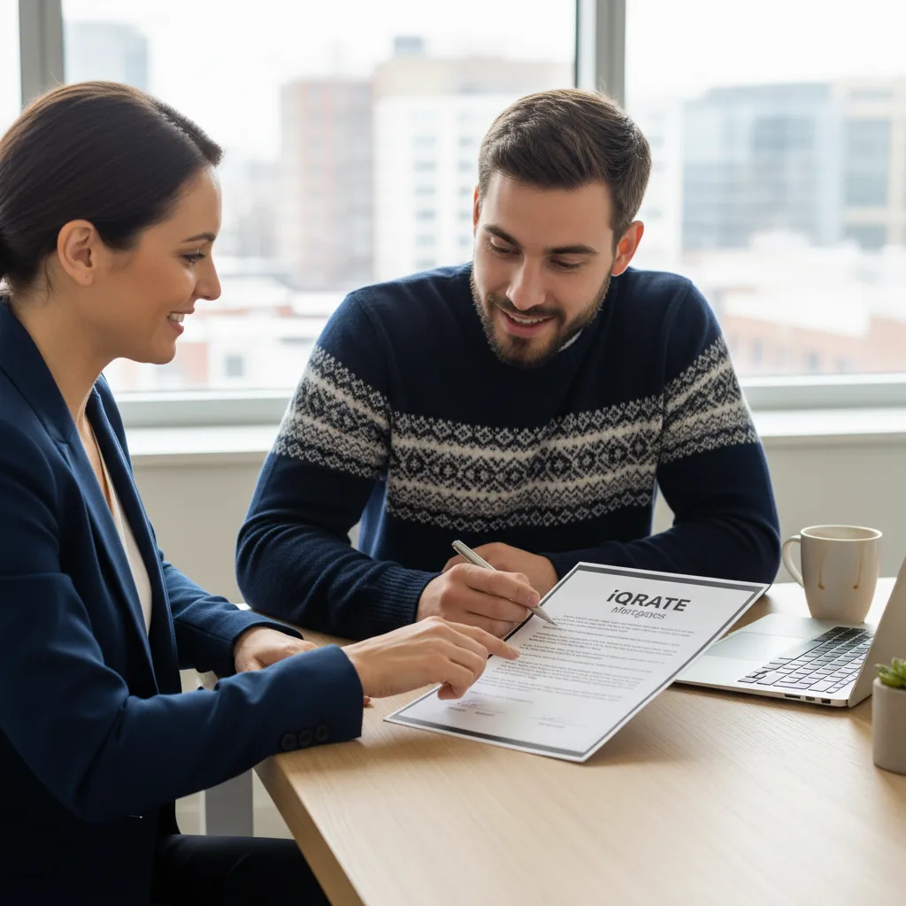 Woman reviewing her financial documents at a desk.