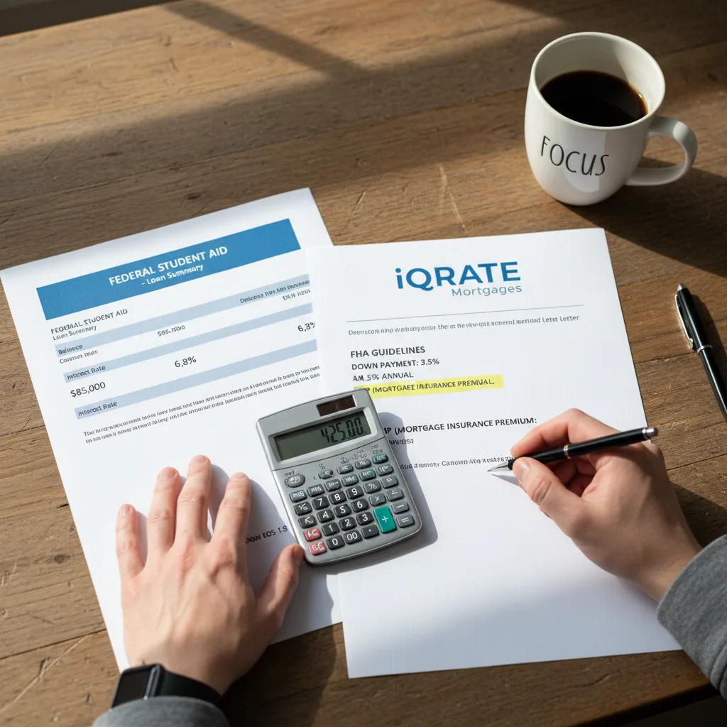 A homebuyer reviewing their mortgage options in Round Rock, Texas