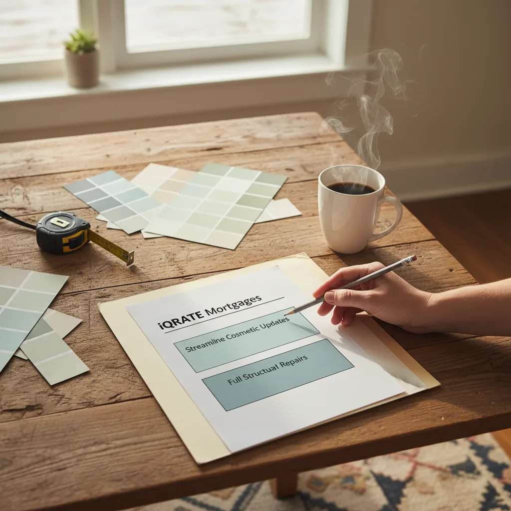 Exterior of a well-maintained home with a green lawn, suitable for renovation loans.