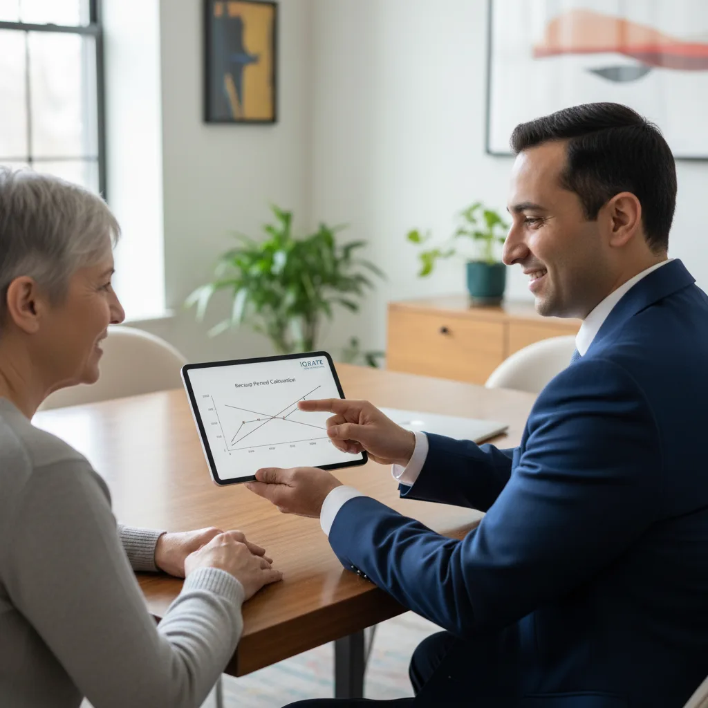 A homeowner reviewing a loan estimate document for hidden fees.