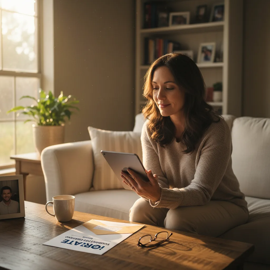 Veteran family standing in front of their new home in Houston.