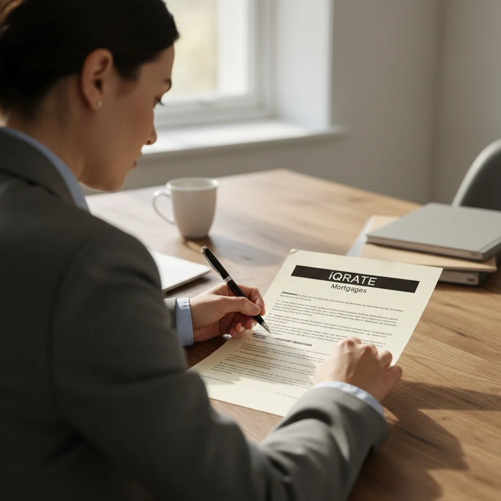Couple happily signing home loan documents after resolving a credit dispute.