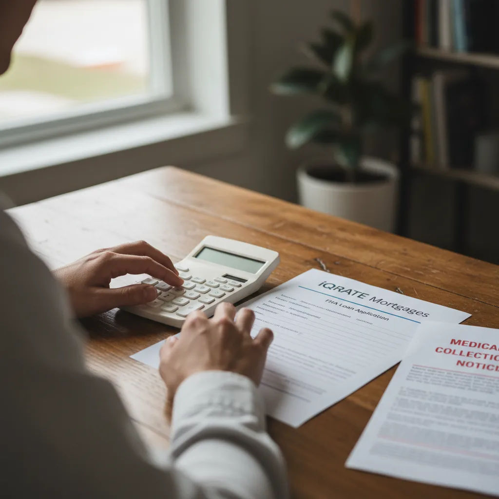 Reviewing credit report for medical collections