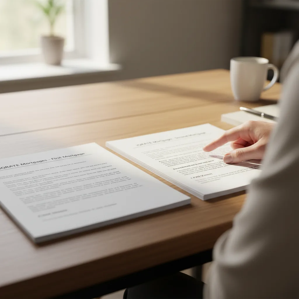 Comparing mortgage options on a calculator