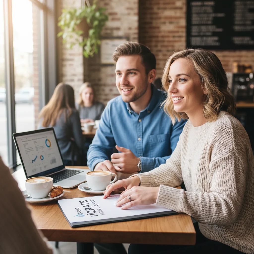 A home exterior being appraised