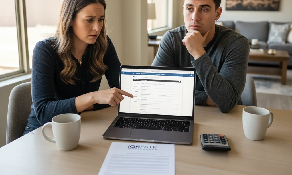 A couple in Henderson reviewing their joint finances.