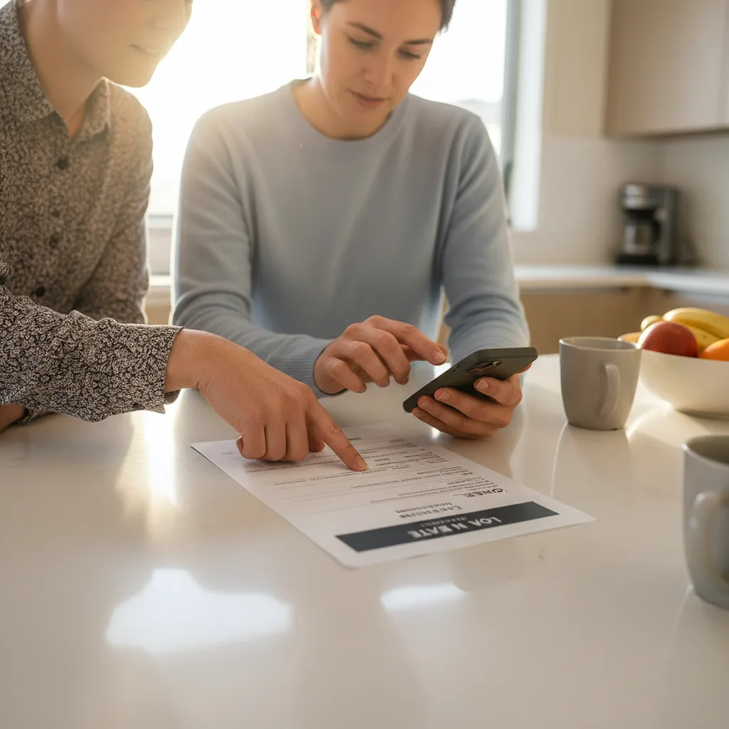 Comparing lender credits versus discount points on a computer.