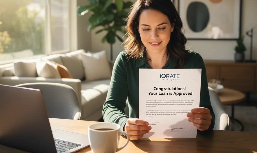 Homebuyer reviews iQRATE Mortgages solo approval letter.